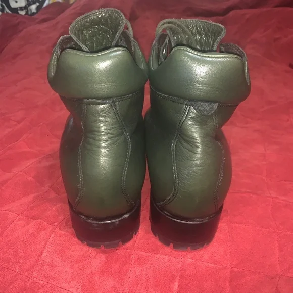 Dsquared2 Whistler Ankle Boot 10US, Never Worn! Olive Green w/ Matching Laces DSQUARED2 Statement lace-up boots with logo | BRAVE KID main image 3